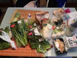 小川町の有機野菜で鍋！